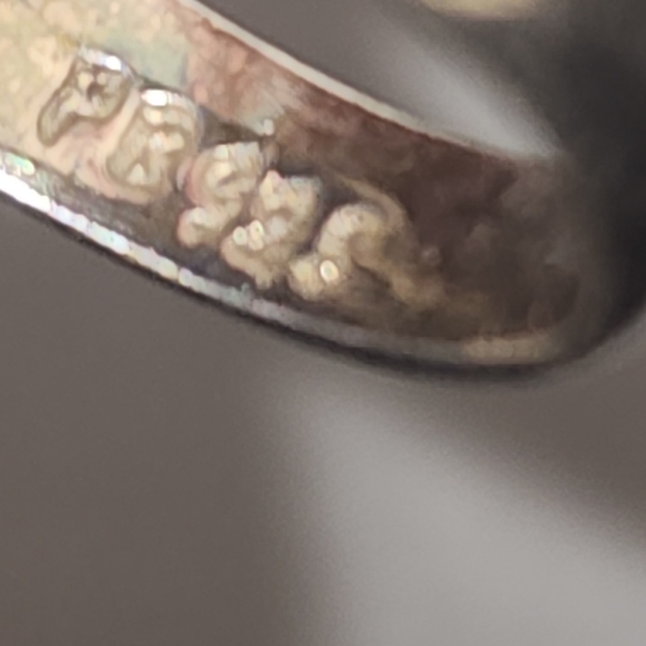 Vintage Sterling Silver Tigers Eye Stone Ring.        Size 5 1/2 - Picture 7 of 9